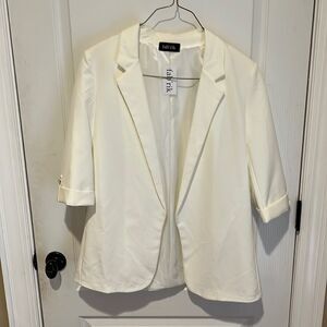 New Fabrik White Blazer Sporty Jacket